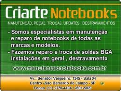 CRIARTE NOTEBOOK MANUTENÇÃO ESPECIALIZADA EM NOTEBOOKS, TABLETES, IPAD